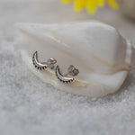 Half Moon Stud Earrings ~ Sterling Silver 925 ~ SME041 - Maresia Jewelry