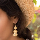 Hammered Earrings ~ Gold Vermeil~  ME093 - Maresia Jewelry