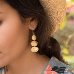 Hammered Earrings ~ Gold Vermeil~  ME093 - Maresia Jewelry