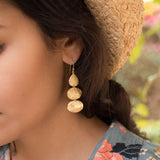 Hammered Earrings ~ Gold Vermeil~  ME093 - Maresia Jewelry