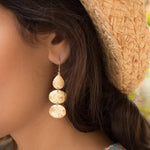 Hammered Earrings ~ Gold Vermeil~  ME093 - Maresia Jewelry
