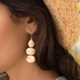 Hammered Earrings ~ Gold Vermeil~  ME093 - Maresia Jewelry
