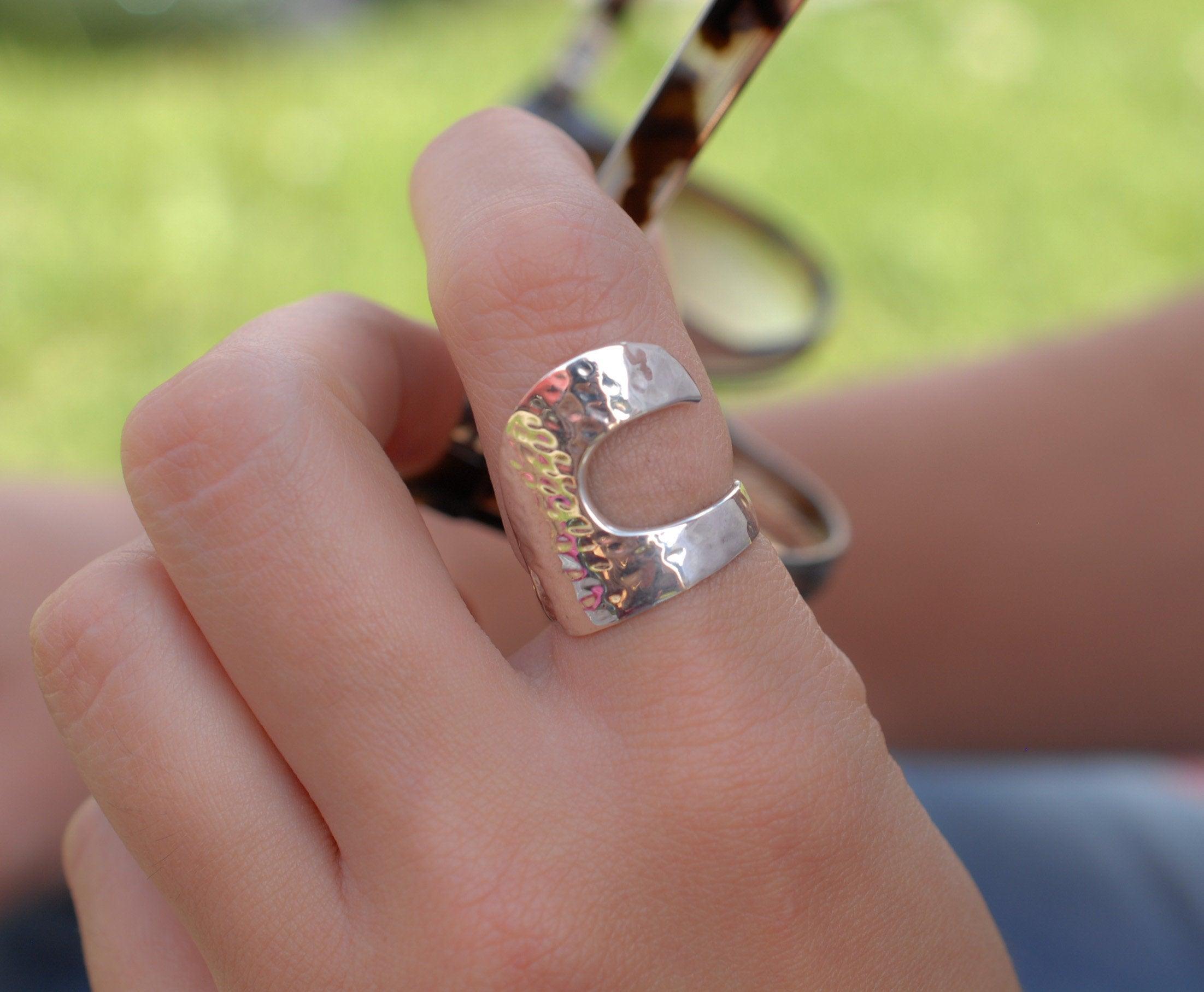 Hammered Wave Ring ~ Sterling Silver 925 ~  MR141 - Maresia Jewelry