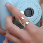 Hammered Wave Ring ~ Sterling Silver 925 ~  MR141 - Maresia Jewelry