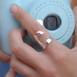 Hammered Wave Ring ~ Sterling Silver 925 ~  MR141 - Maresia Jewelry