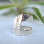 Hammered Wave Ring ~ Sterling Silver 925 ~  MR141 - Maresia Jewelry