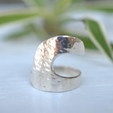 Hammered Wave Ring ~ Sterling Silver 925 ~  MR141 - Maresia Jewelry