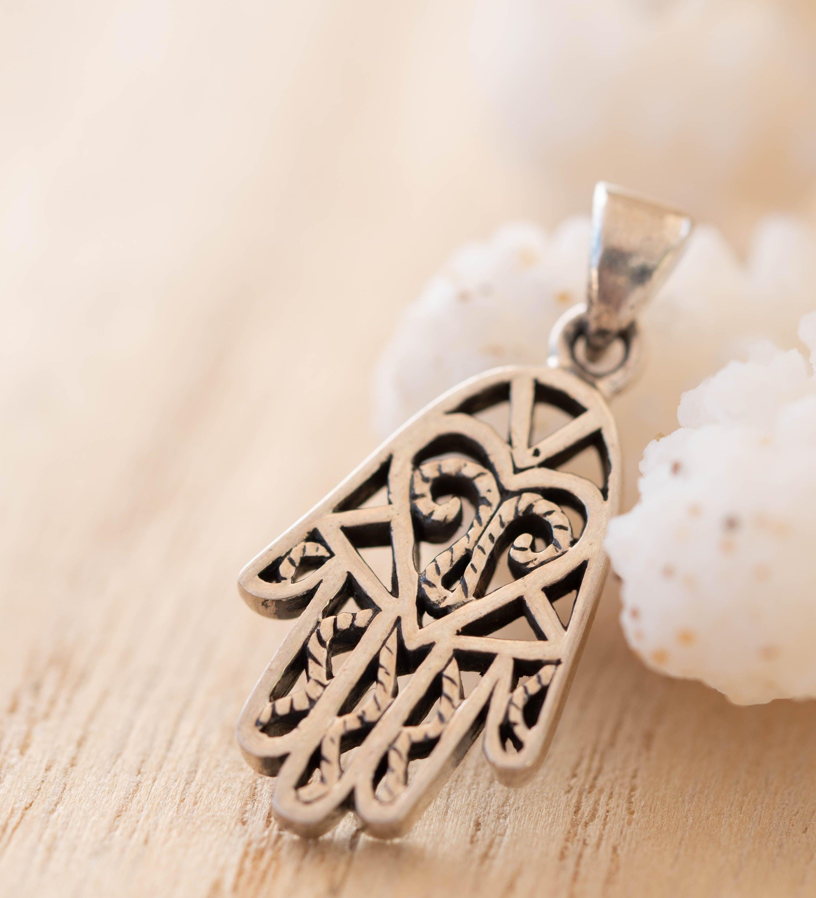 Hamsa Pendant ~ Sterling Silver ~ SMP054 - Maresia Jewelry