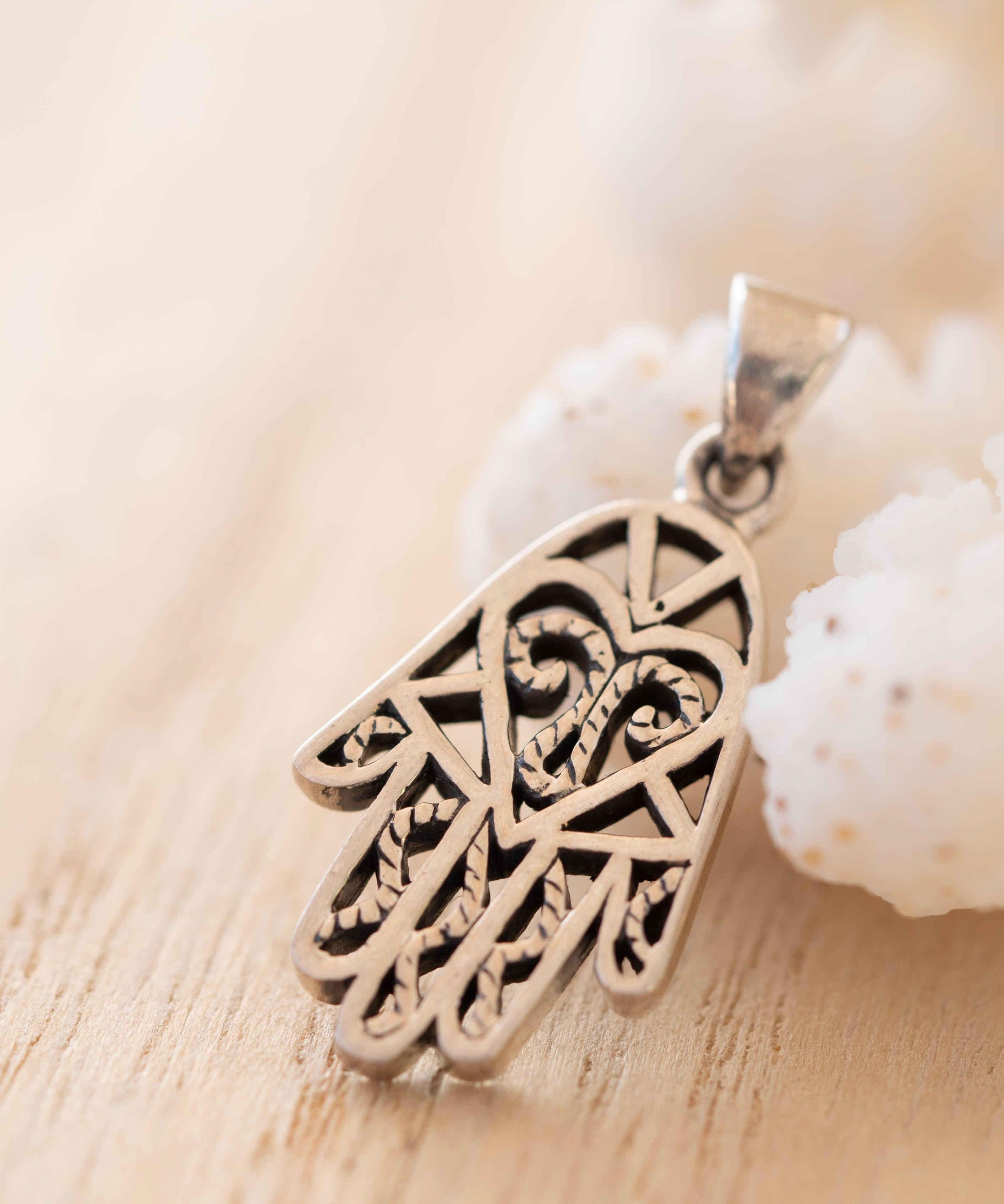 Hamsa Pendant ~ Sterling Silver ~ SMP054 - Maresia Jewelry
