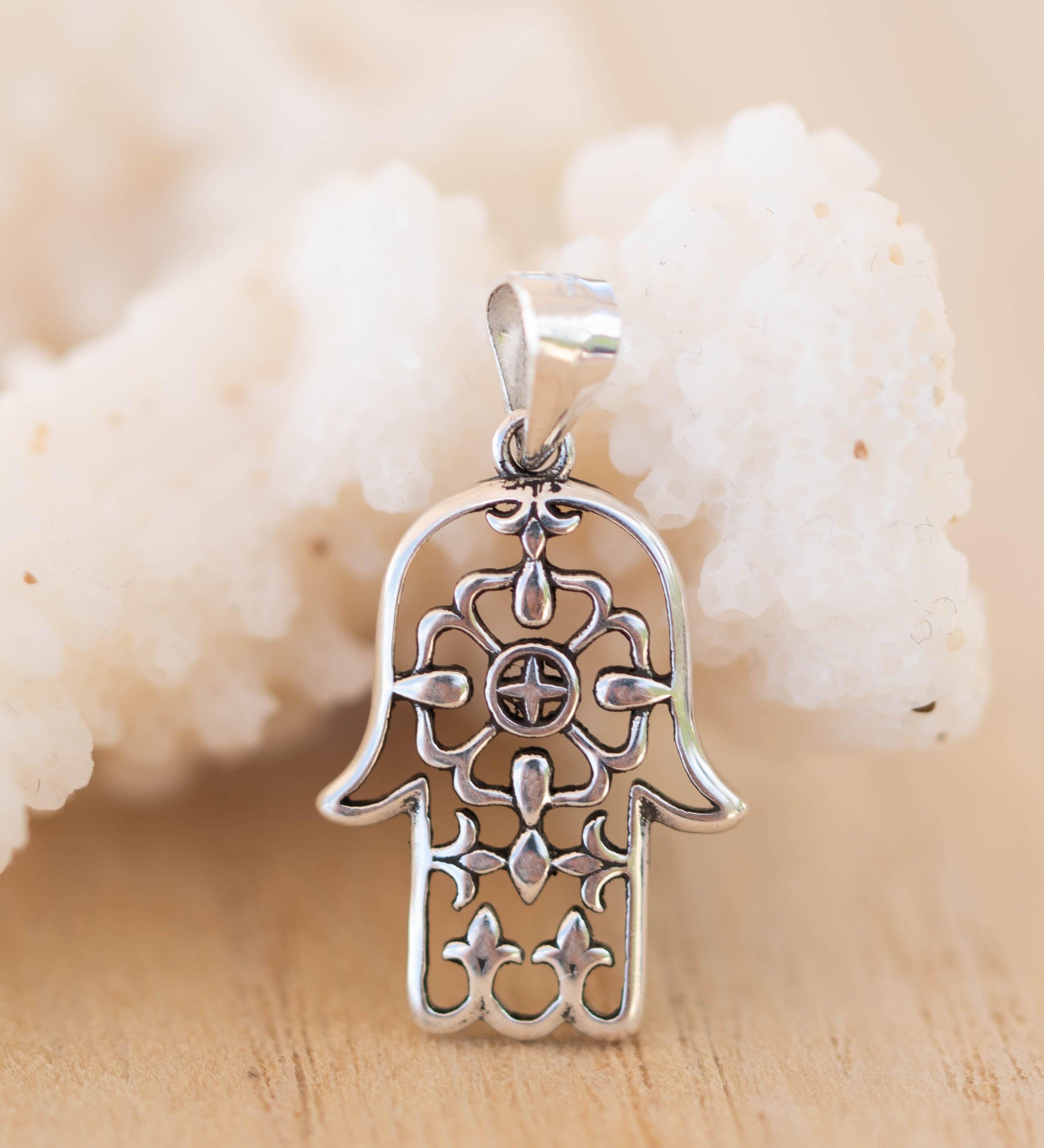 Hamsa Pendant ~ Sterling Silver ~ SMP056 - Maresia Jewelry