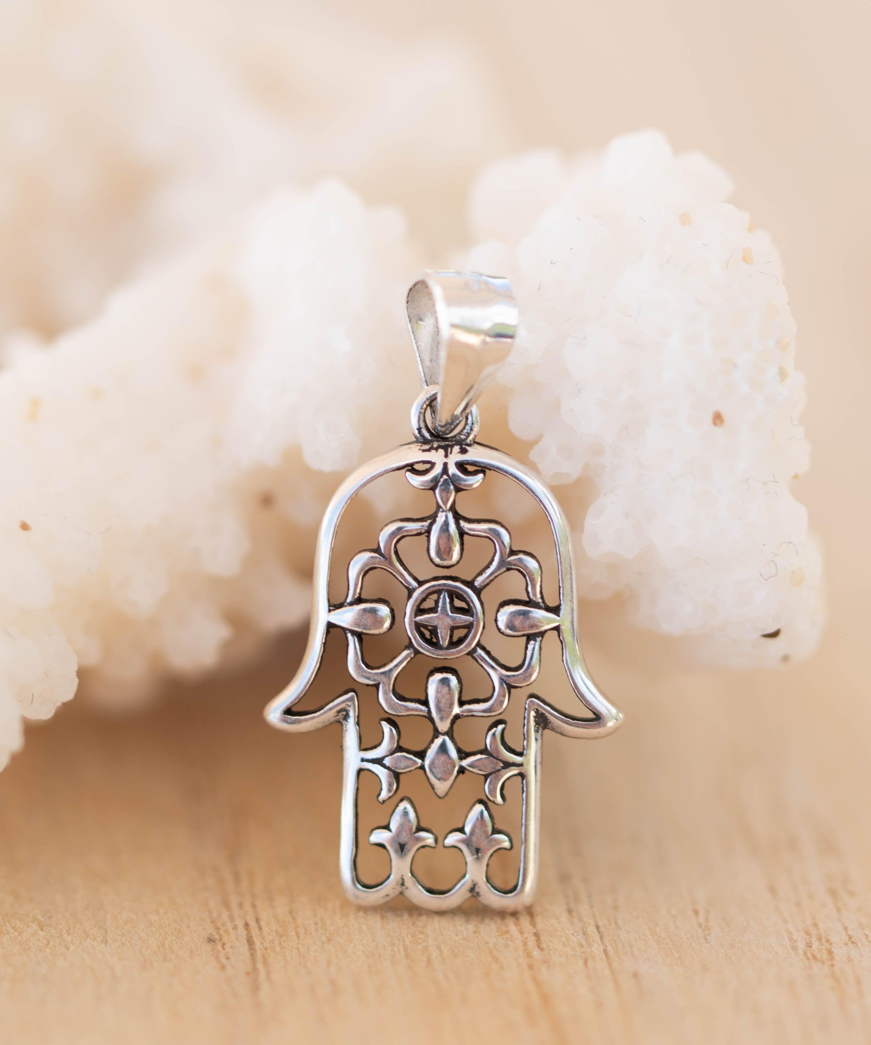 Hamsa Pendant ~ Sterling Silver ~ SMP056 - Maresia Jewelry