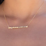 Hand Stamped Bar Necklace ~ Sterling Silver 925 & Gold Filled - Maresia Jewelry