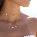 Hand Stamped Bar Necklace ~ Sterling Silver 925 & Gold Filled - Maresia Jewelry
