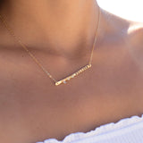 Hand Stamped Bar Necklace ~ Sterling Silver 925 & Gold Filled - Maresia Jewelry