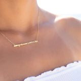 Hand Stamped Bar Necklace ~ Sterling Silver 925 & Gold Filled - Maresia Jewelry
