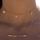 Hand Stamped Bar Necklace ~ Sterling Silver 925 & Gold Filled - Maresia Jewelry
