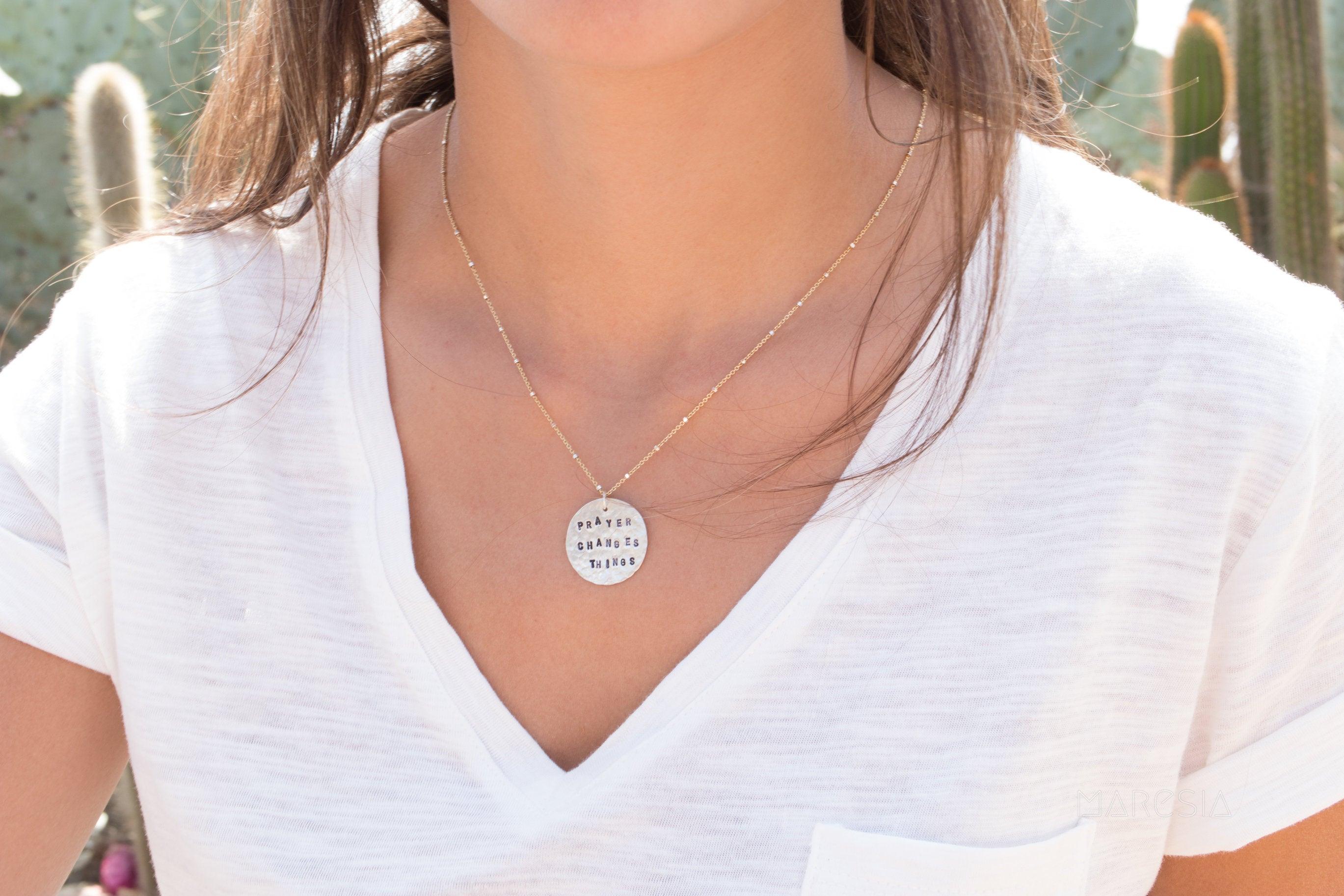 Hand Stamped Disk ~  Sterling Silver - Maresia Jewelry