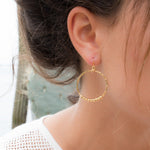 Hannes Circle Earrings ~Gold Plated or Silver Plated ~ SME020 - Maresia Jewelry