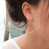 Hannes Circle Earrings ~Gold Plated or Silver Plated ~ SME020 - Maresia Jewelry