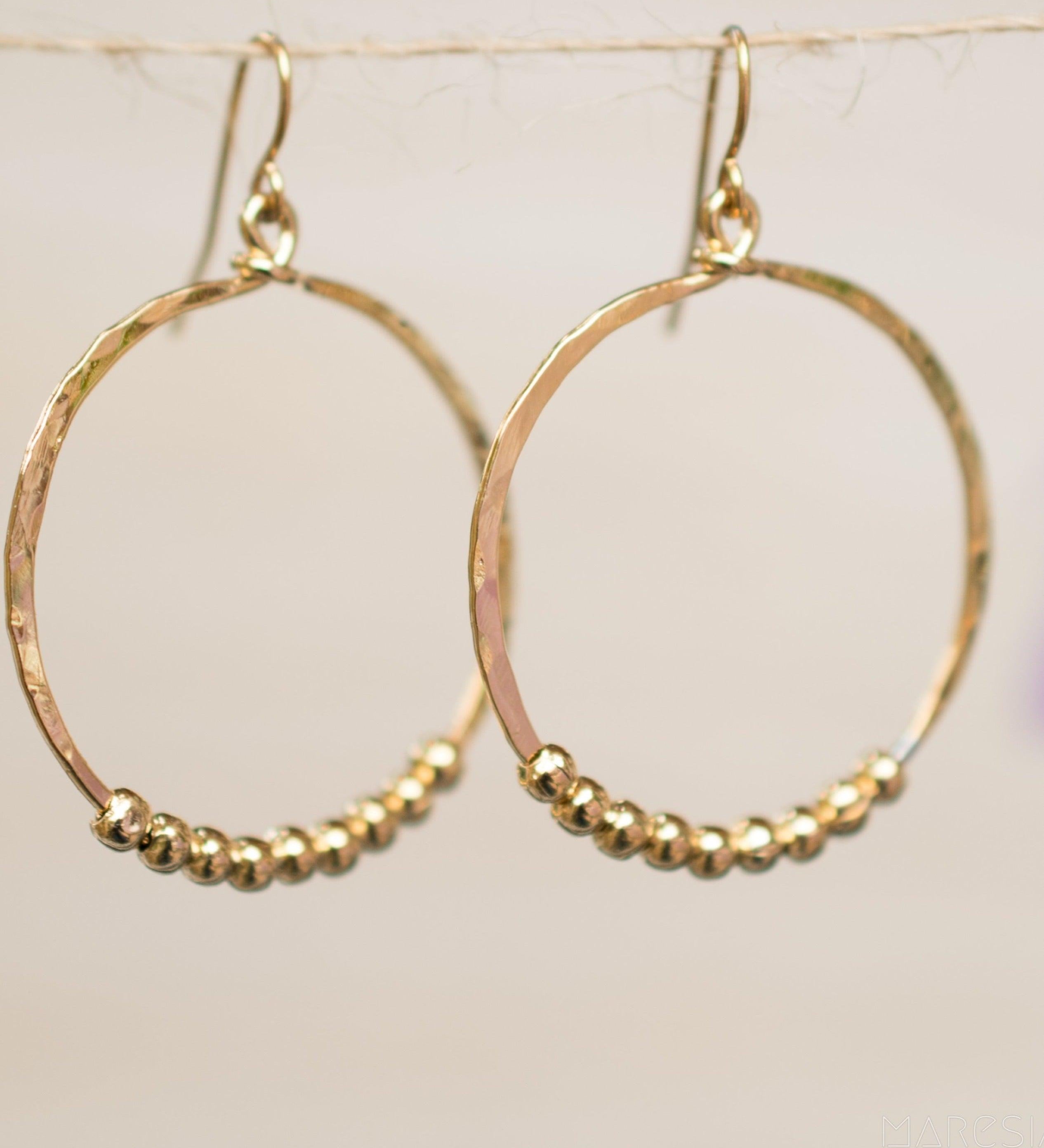 Hannes Circle Earrings ~Gold Plated or Silver Plated ~ SME020 - Maresia Jewelry