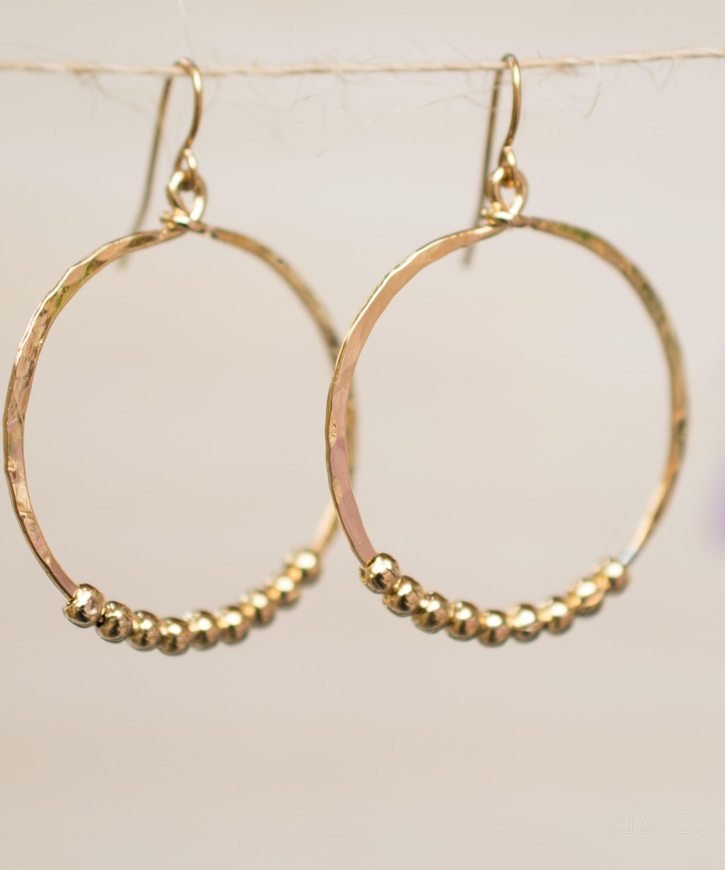 Hannes Circle Earrings ~Gold Plated or Silver Plated ~ SME020 - Maresia Jewelry