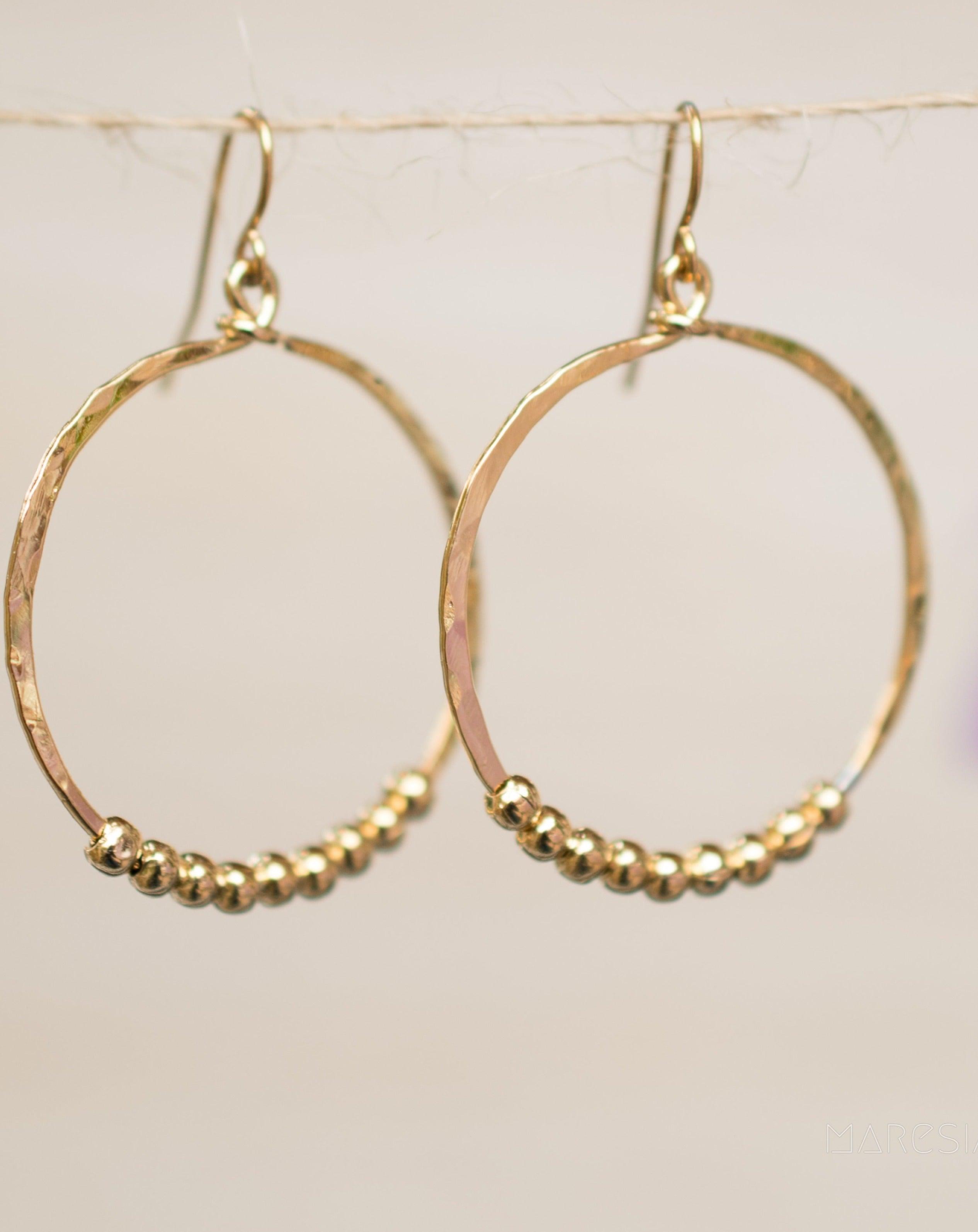 Hannes Circle Earrings ~Gold Plated or Silver Plated ~ SME020 - Maresia Jewelry