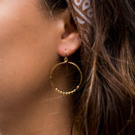 Hannes Circle Earrings ~Gold Plated or Silver Plated ~ SME020 - Maresia Jewelry