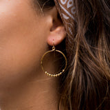 Hannes Circle Earrings ~Gold Plated or Silver Plated ~ SME020 - Maresia Jewelry