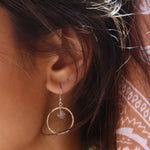 Herkimer diamond Earrings ~ 14k Gold Filled or Sterling Silver 925 - Maresia Jewelry