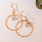 Herkimer diamond Earrings ~ 14k Gold Filled or Sterling Silver 925 - Maresia Jewelry