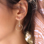 Herkimer diamond Earrings ~ 14k Gold Filled or Sterling Silver 925 - Maresia Jewelry