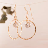 Herkimer diamond Earrings ~ 14k Gold Filled or Sterling Silver 925 - Maresia Jewelry