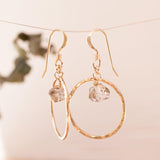 Herkimer diamond Earrings ~ 14k Gold Filled or Sterling Silver 925 - Maresia Jewelry