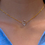 Herkimer Diamond necklace~ Gold Vermeil & Sterling Silver - Maresia Jewelry