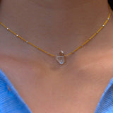 Herkimer Diamond necklace~ Gold Vermeil & Sterling Silver - Maresia Jewelry
