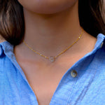 Herkimer Diamond necklace~ Gold Vermeil & Sterling Silver - Maresia Jewelry
