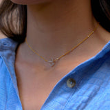 Herkimer Diamond necklace~ Gold Vermeil & Sterling Silver - Maresia Jewelry