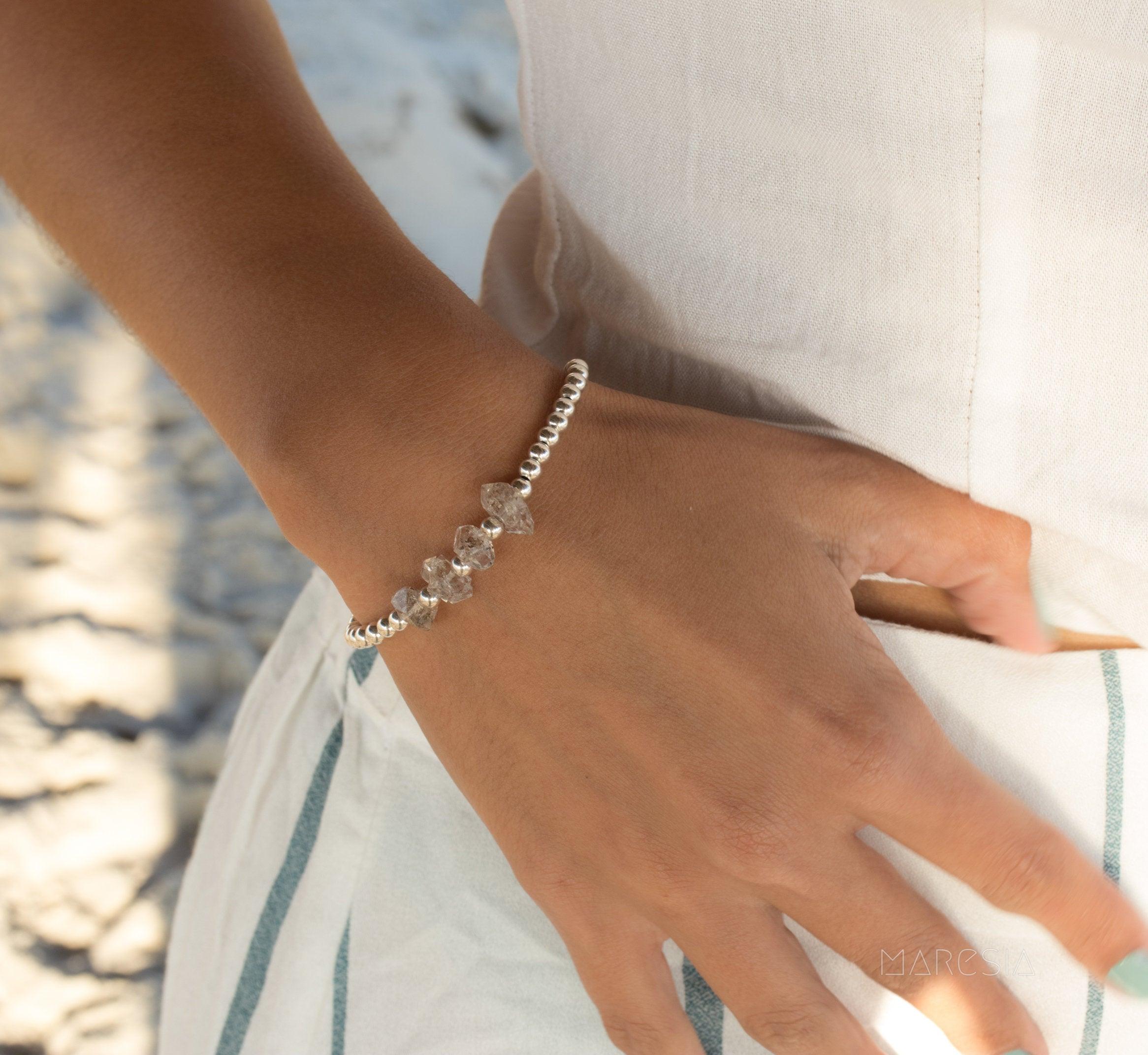 Hermiker Diamond  Bracelet ~Gold Filled or Sterling Silver 925 ~ MB007 - Maresia Jewelry