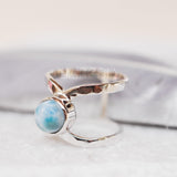 Larimar Double Band Ring ~ Sterling Silver 925 ~ MR007 - Maresia Jewelry