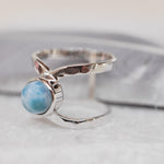 Larimar Double Band Ring ~ Sterling Silver 925 ~ MR007 - Maresia Jewelry