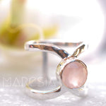 Rose Quartz Ring ~Sterling Silver 925 ~ MR005 - Maresia Jewelry