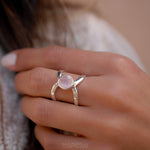 Rose Quartz Ring ~Sterling Silver 925 ~ MR005 - Maresia Jewelry