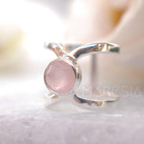 Rose Quartz Ring ~Sterling Silver 925 ~ MR005 - Maresia Jewelry