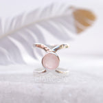 Rose Quartz Ring ~Sterling Silver 925 ~ MR005 - Maresia Jewelry