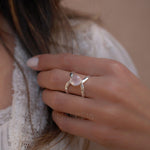 Rose Quartz Ring ~Sterling Silver 925 ~ MR005 - Maresia Jewelry