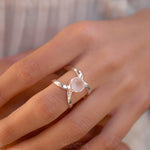 Rose Quartz Ring ~Sterling Silver 925 ~ MR005 - Maresia Jewelry