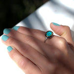 Howlite dyed Turquoise Ring ~ Sterling Silver 925 ~ MR041 - Maresia Jewelry