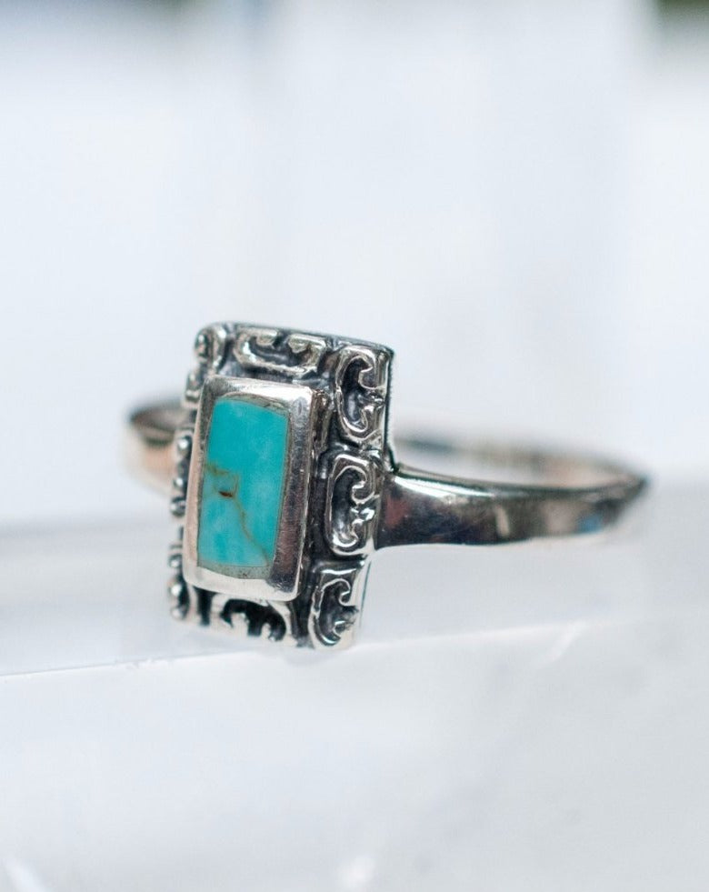 Leblon Turquoise Ring ~ Sterling Silver 925~SMR012 - Maresia Jewelry