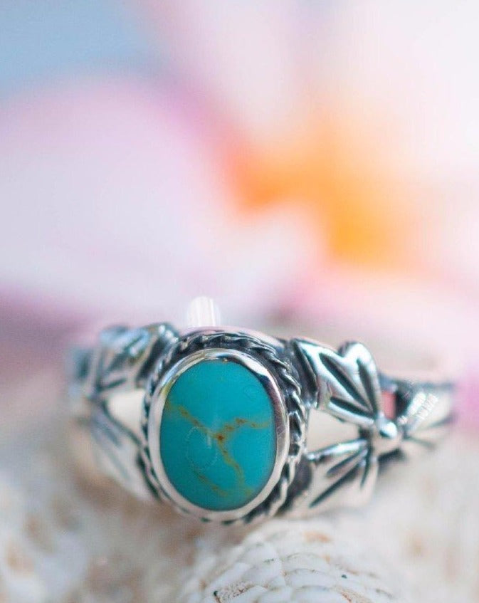 Turquoise Ring ~ Sterling Silver 925 ~SMR018 - Maresia Jewelry