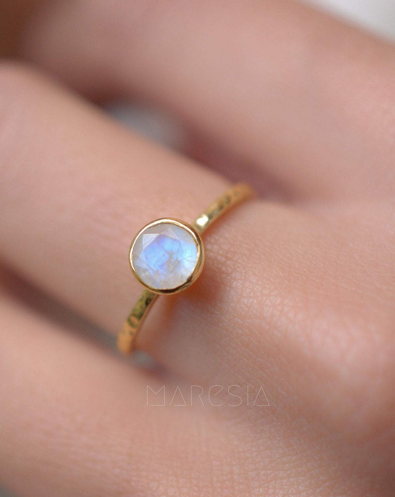 Moonstone Ring ~ 18k Gold Plated ~MR101A - Maresia Jewelry